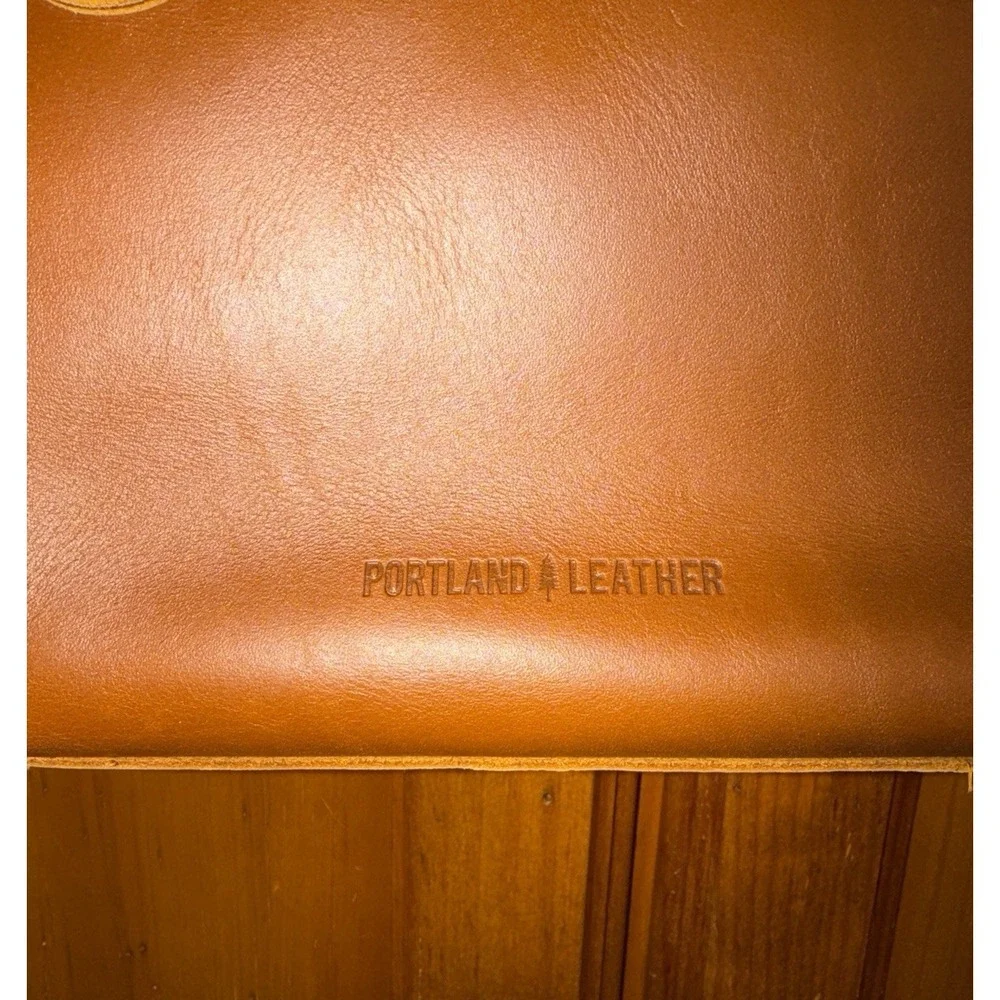 Portland Leather Goods Raindrop Crossbody Bag Purse Honey Small Brown Top Handle - Picture 5 of 16